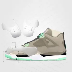 YX 1 Pasang Anti Crease Toe Pelindung Kerutan Sepatu Kulit Sneakers