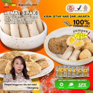 PEMPEK EMAK INDAH - PEMPEK MPENAK PALEMBANG ASLI IKAN TENGGIRI - Paket Hemat Mix 3 Pax