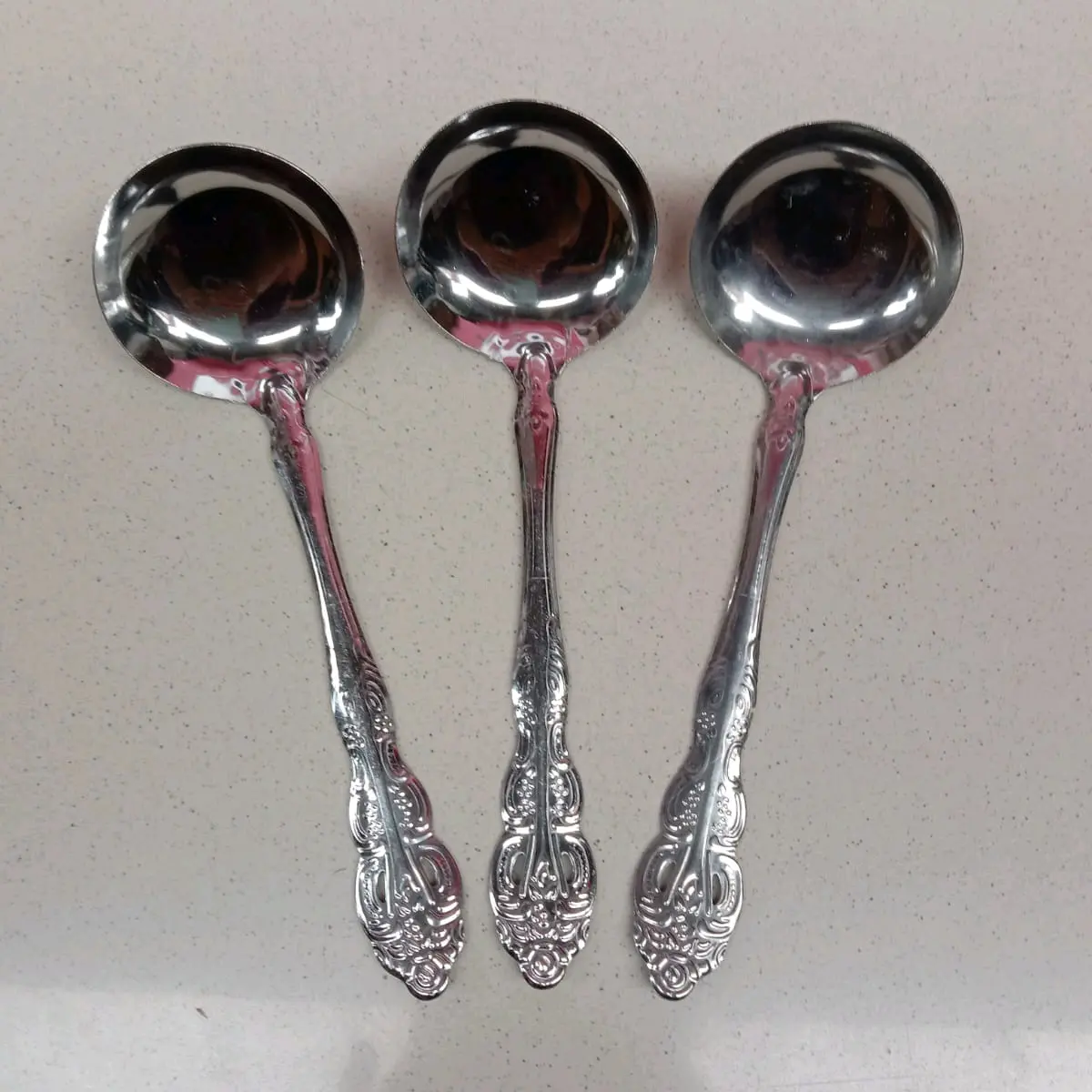 3 pcs Centong Sayur Stainless Steel Anti Karat Motif Wayang - Kitchenware