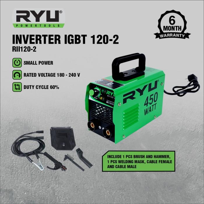 Gambar RYU Inverter 450 Watt Mesin Lass Listrik RII-120-2 dari RYU Tools Kab. Serang Tokopedia