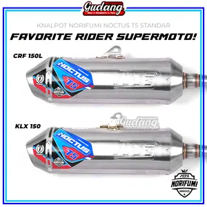 Knalpot Kenalpot Muffler Norifumi Tipe Noctus T5 T4 Original Norifumi Stainless  Mesin Standar Bore Up KLX BIGFOOT CRF 150L WR155