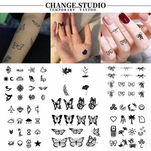 Hình Xăm Tạm Thời, Thiết Kế Hình Ảnh Nhỏ Dễ Thương, Kéo Dài Trong 15 Ngày, Không Thấm Nước Và Chống Chà Xát. Miếng Dán Hình Xăm