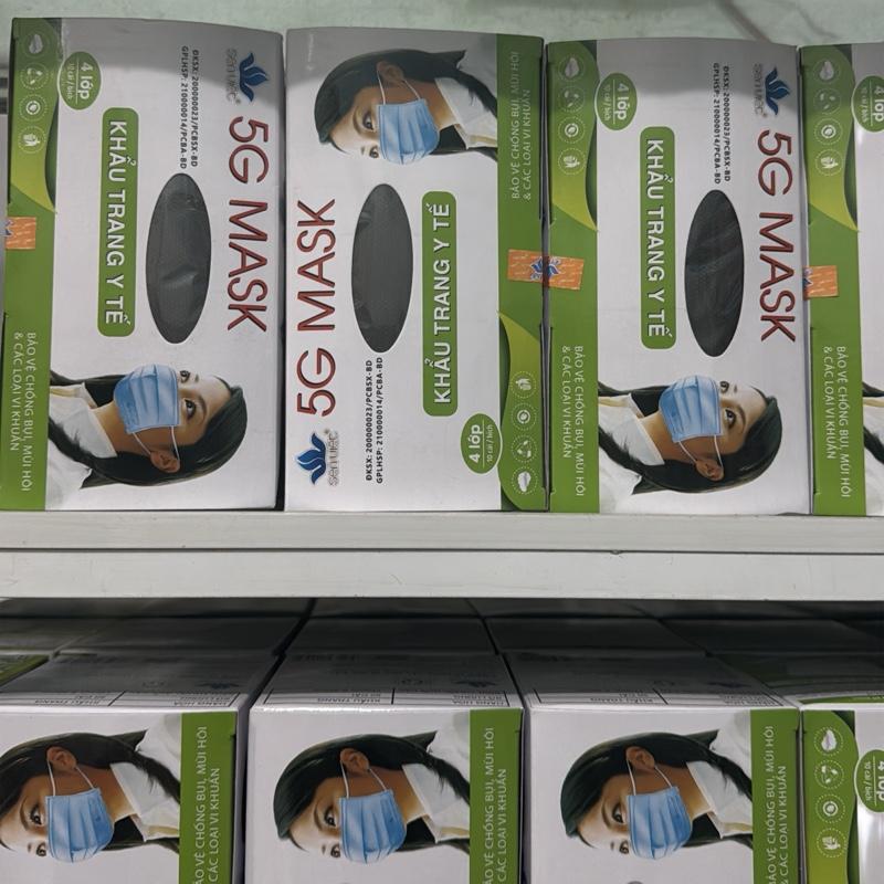 Combo 3 hộp khẩu trang màu đen sì 5G Mask Sen Việt loại 1