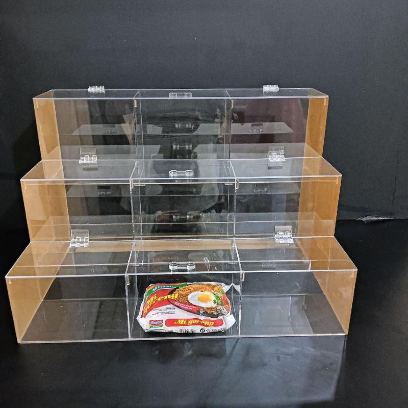 Rak susun akrilik serbaguna / Tempat mie instan akrilik - Shop | Tokopedia