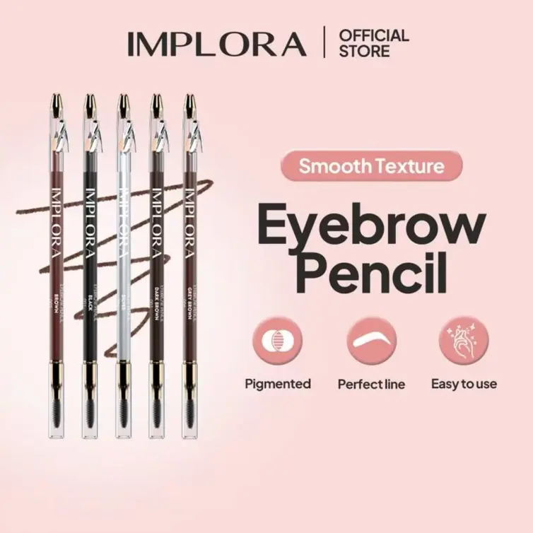 IMPLORA PENSIL ALIS Eyebrow Pensil Brown Dark Brown Black Grey Brown