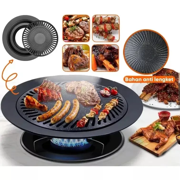 pembakaran sate /daging dll Alat Bulat Panggangan 0