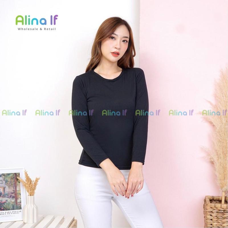 Manset Oblong Wanita Lengan Panjang Bahan Kaos M L XL XXL 1
