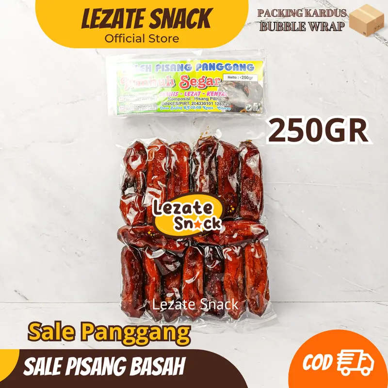Sale Pisang Basah Manis 250gr Legit Murah /Sale Pisang Panggang Oven Manis Khas Lampung Tipis Keripik Pisang Jari 6
