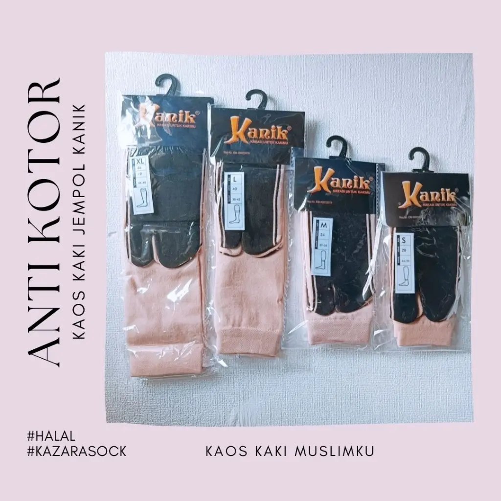 (KZR) Kaos Kaki Kanik Jth Beige Standart S/M/L/XL