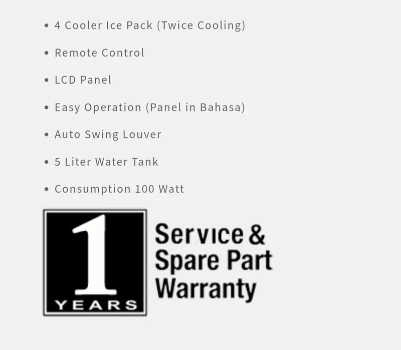 Sharp Air Cooler PJ-A55TY-B/W / PJA55TY / PJA55TYB / PJA55TYW 2