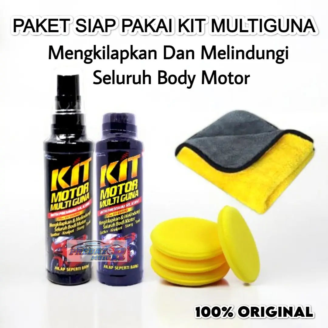 Kit Multiguna Paket Siap Pakai Pengkilap Seluruh Body Motor Kilat Seperti Baru 100ml - Paint, Car