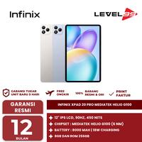 Gambar Infinix XPad 20 PRO Mediatek Helio G100 Ultimate 8GB/256GB 12" 4G LTE 90Hz IPS 8000mAh 450nits 18W - Tablet INFINIX XPAD 20PRO HELIO G100 8GB/256GB - TITANIUM GREY dari Level99Store Kota Surabaya 1 Tokopedia