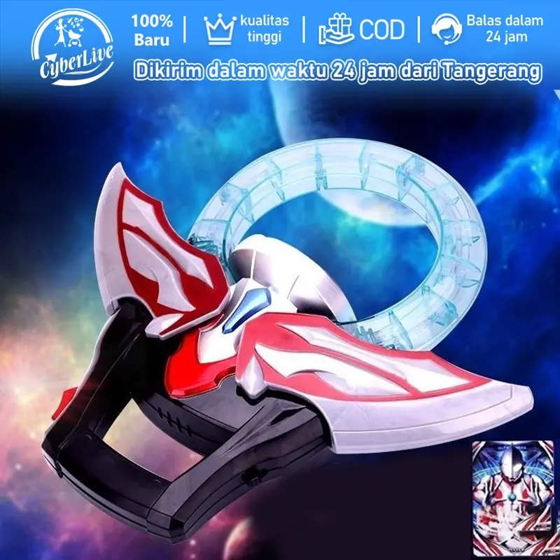 【Ready】Ultraman Transformation Items Electric Tiga Sparklence RB Kourin Orb Ring Battlenizer with Light Effect Music