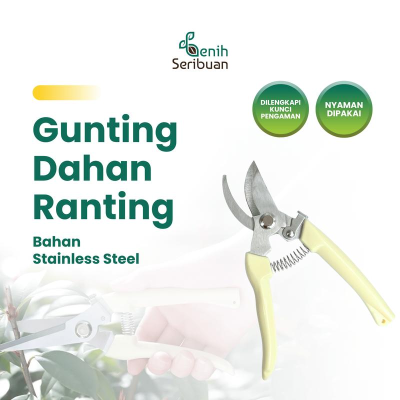Gunting Kebun Taman Pangkas Dahan Potong Ranting Stek Pruning Tajam ...