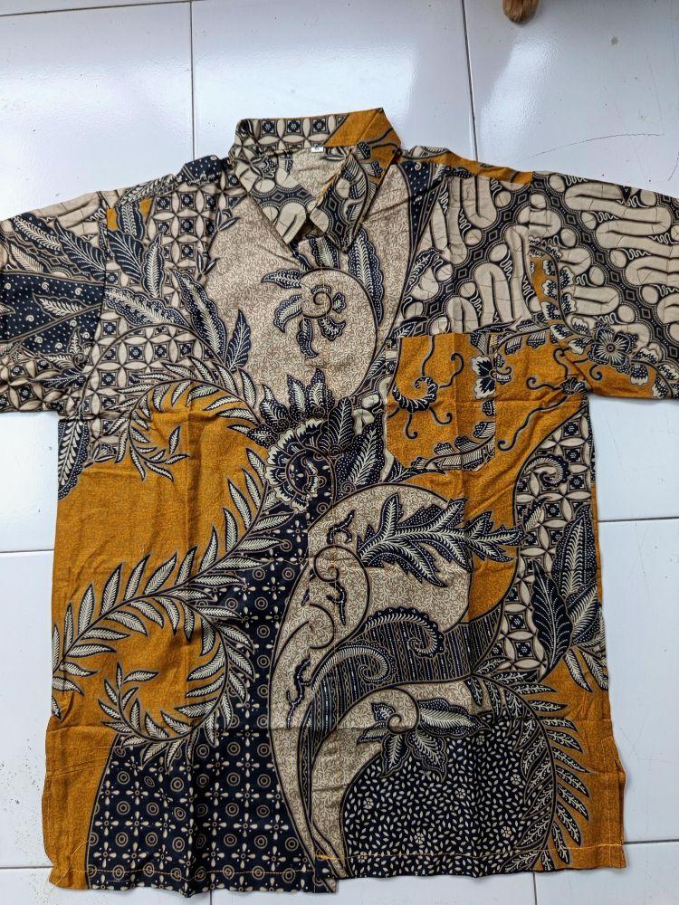Product Introduction of [BISA COD] HEM BATIK PRIA BAHAN KATUN PRIMA Grade A - MOTIF KEKINIAN Cowok Formal casual Blue Shirts Baju Couple Seragam Kerja Keren 38