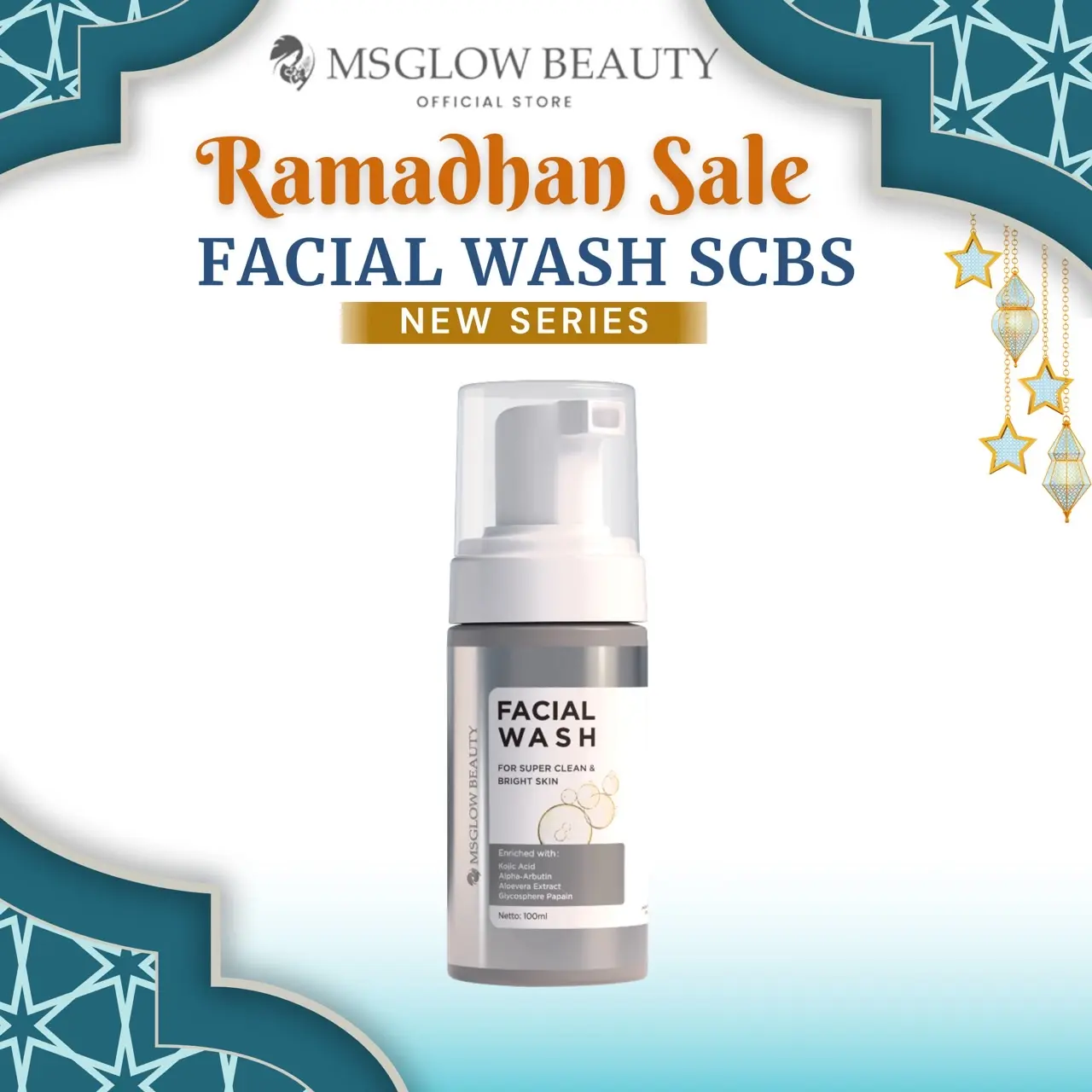 MS GLOW FACIAL WASH 100ML SABUN WAJAH MENCERAHKAN
