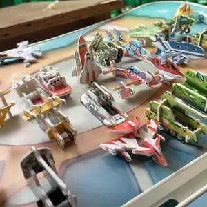 Paket Puzzle 3D 30 Potong - Tema Kreatif: Hewan Laut, Dino, Serangga, dan Pesawat Lucu | Mainan Edukasi untuk Anak