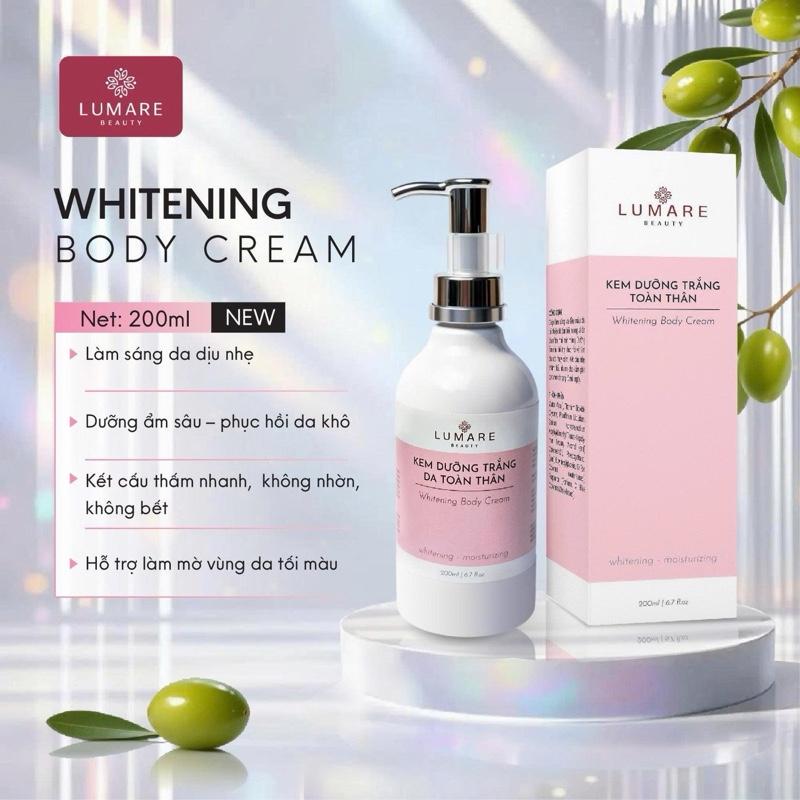   L1  Lumare Body Lotion 200ml – Hương hoa nhẹ – Alpha-Arbutin & Glycerin – Dưỡng ẩm mượt da sáng khoẻ – Kết cấu thấm nhanh mềm mịn – Phù hợp mọi loại da 