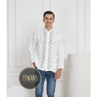 Gambar PDWANS BAJU KOKO Poli Katun Lengan Panjang Motif Bordir M L XL ALSPJG30 - Putih Tulang, M dari pdwans Kota Bandung 3 Tokopedia