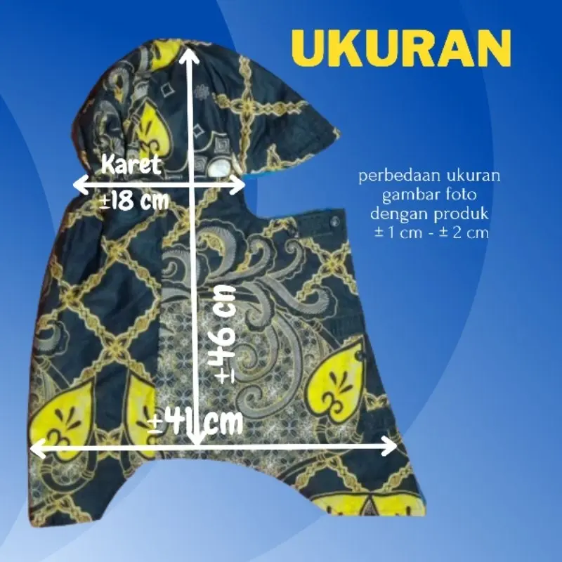 Topi Kerpus Proyek Mancing Jepang Las Sebo Anti Panas Matahari Tipe Besar 7 Kancing Ceplek 6 Perekat Bahan Katun 2 Lapis Adem Nyaman Motif Batik Bolak Balik 5