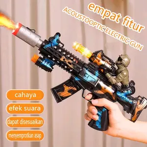 MAINAN ANAK TEMBAKAN EFEK ASAP SUARA DINAMIS LAMPU TEMBAKAN MENGELUARKAN ASAP