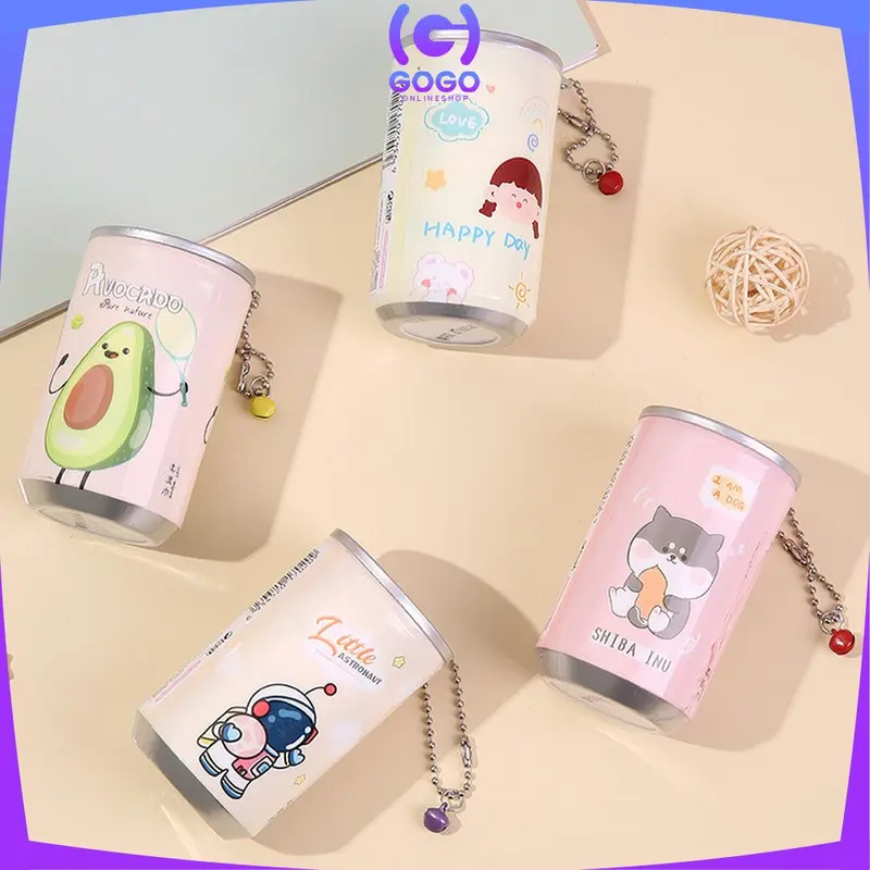GOGO-C792 Tissue Basah Kaleng Mini Korea Karakter Lucu Isi 30 Lembar Sekali Pakai Portable / Tisu Basah Travelling Botol Unik Praktis dengan Rantai Import 5