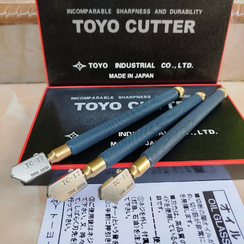 Alat potong kaca toyo Tc-17 alat pemotong kaca keramik granit original japan 0