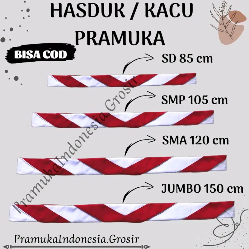 [ECER] HASDUK SD SMP SMA JUMBO / KACU SD SMP SMA JUMBO / HASDUK PRAMUKA / KACU PRAMUKA / PERLENGKAPAN PRAMUKA
