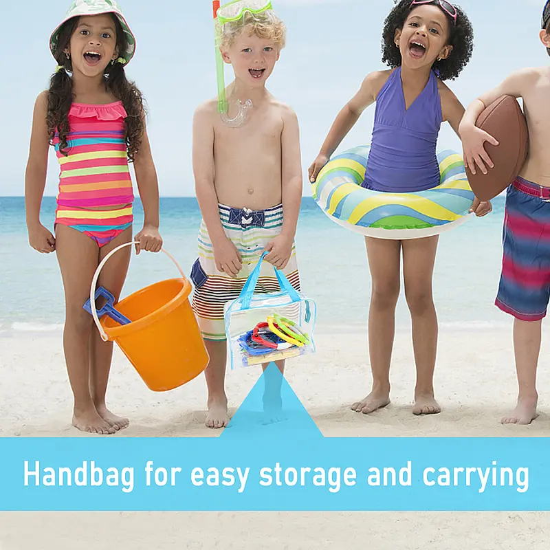 Underwater Diving Toys 28PCS Set, Kids Diving Gems Rings Sticks Torpedo Swimming Pool Toys with Carrying Bag 6