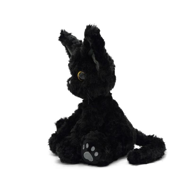 Product Introduction of Mainan Mewah Plaime, Comel dan 24CM, Bantal Baling, Gaya Kerinting Khaki, Anak Patung Kucing Hitam KUKI, Sesuai sebagai Hadiah Hari Jadi Kanak-kanak, Mata Besar, Sesuai untuk Pakaian Perayaan 14