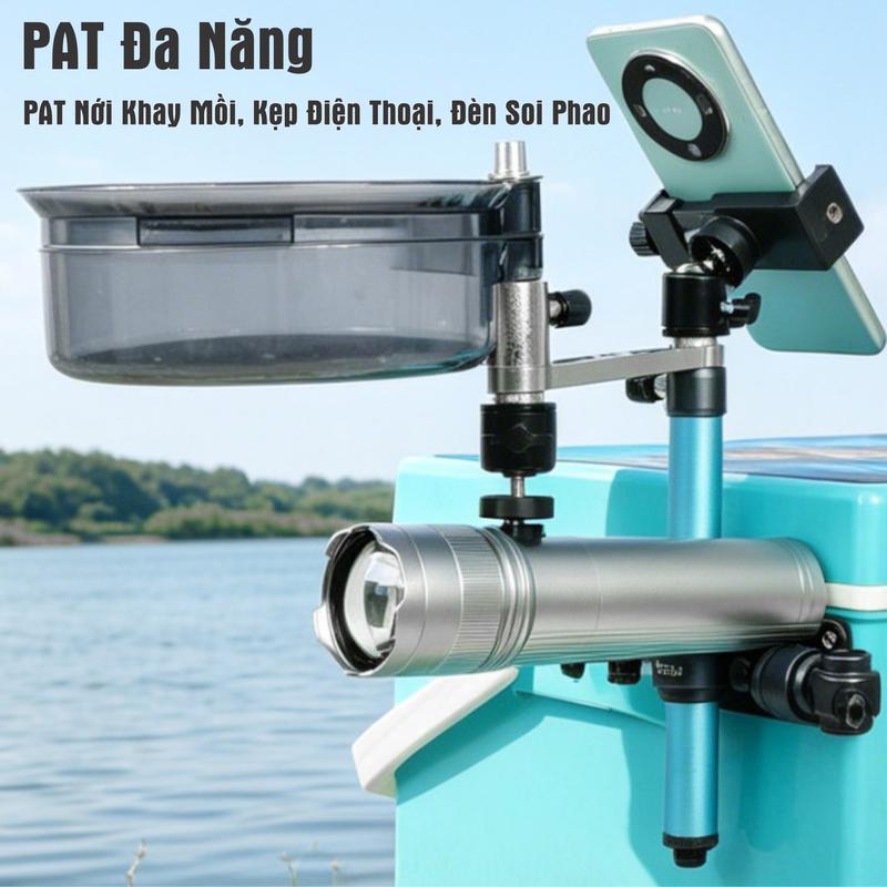 PAT Đa Năng, Pat Nới Khay Mồi, Pat Kẹp Điện Thoại, PAT Gắn Đèn Soi Phao
