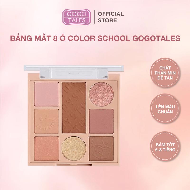  Bảng phấn mắt Gogo Tales 8 ô cơ bản dễ dùng chính hãng nội địa Trung CS002 
