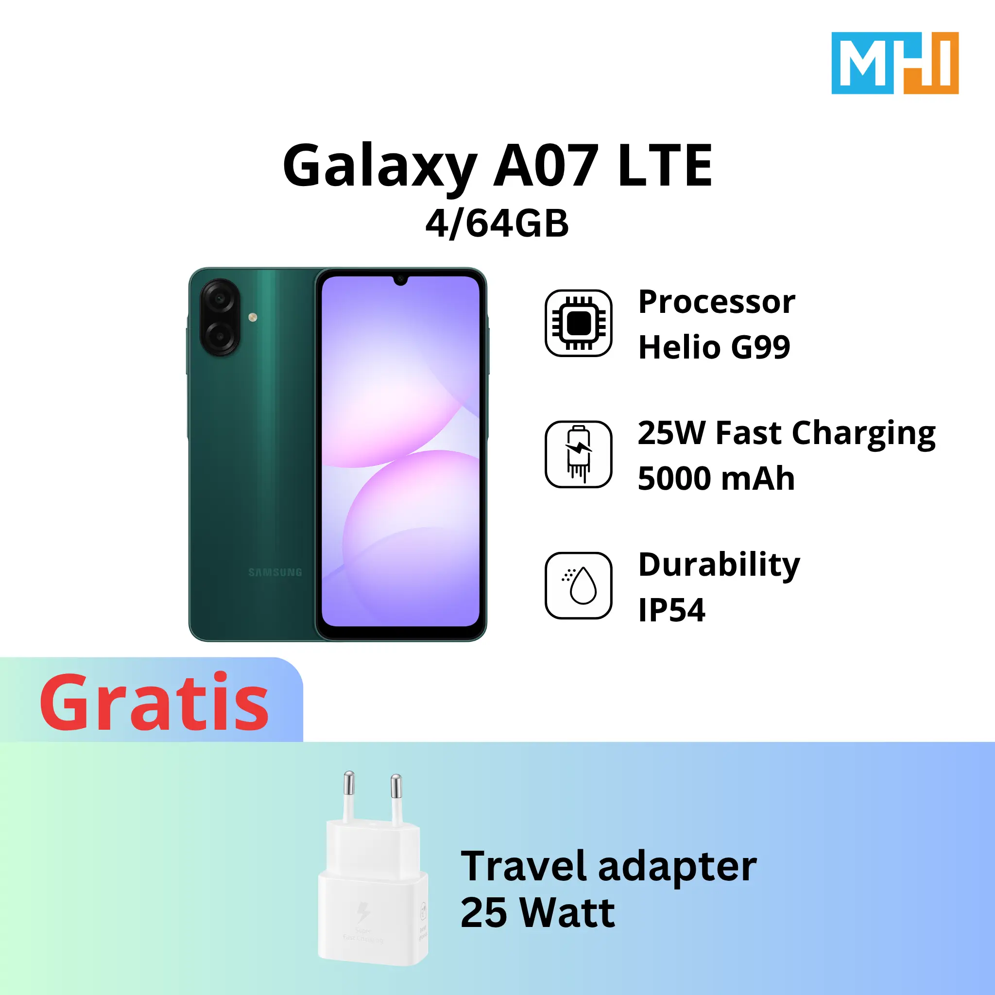 Samsung Galaxy A07 LTE 4/64GB 4/128GB 6/128GB 8/256GB dan A07 5G 6/128GB Original, Bergaransi Resmi