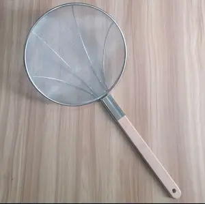 SEROK SARINGAN GAGANG KAYU TEBAL (diameter 31cm panjang 65cm) TERMURAH / SEROK SARINGAN STAINLESS GAGANG KAYU MURAH / SEROK SARINGAN MINYAK GORENGAN KERUPUK DLL SANGAT MURAH