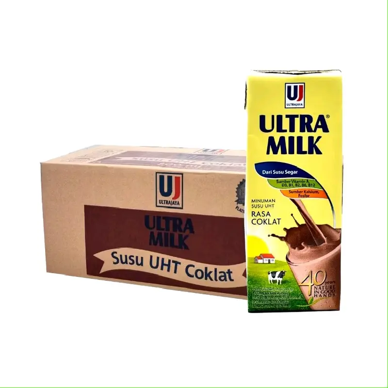 (24 Pcs) ULTRA MILK Susu UHT 200ml 1 DUS + Packing Bubble Wrap 2
