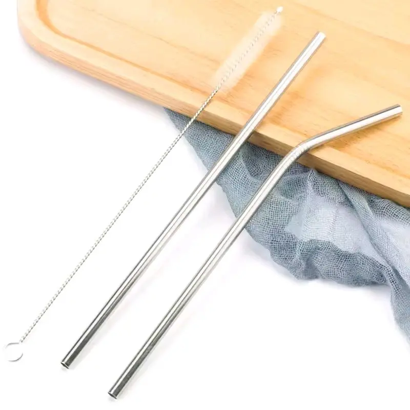 Set Sedotan Stainless Steel 3in1 Reusable dengan Pouch Gratis dan Sikat Pembersih