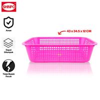 Gambar SHINPO Bakul Segi Plastik Crown Multipurpose Basket Serbaguna SPO-SIP-821XL - Pink dari SHINPO Kota Administrasi Jakarta Barat 2 Tokopedia