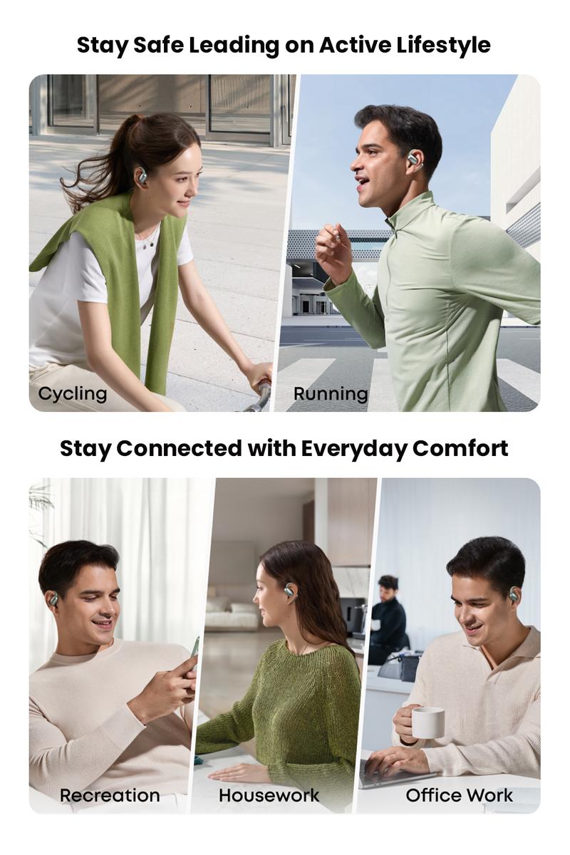 Product Introduction of Soundcore by Anker AeroFit 2 OWS Open Ear Earbuds Hi-Res Wireless Audio LDAC AI Translation Clear Calls IP55 with Wireless Charging - A3874 11