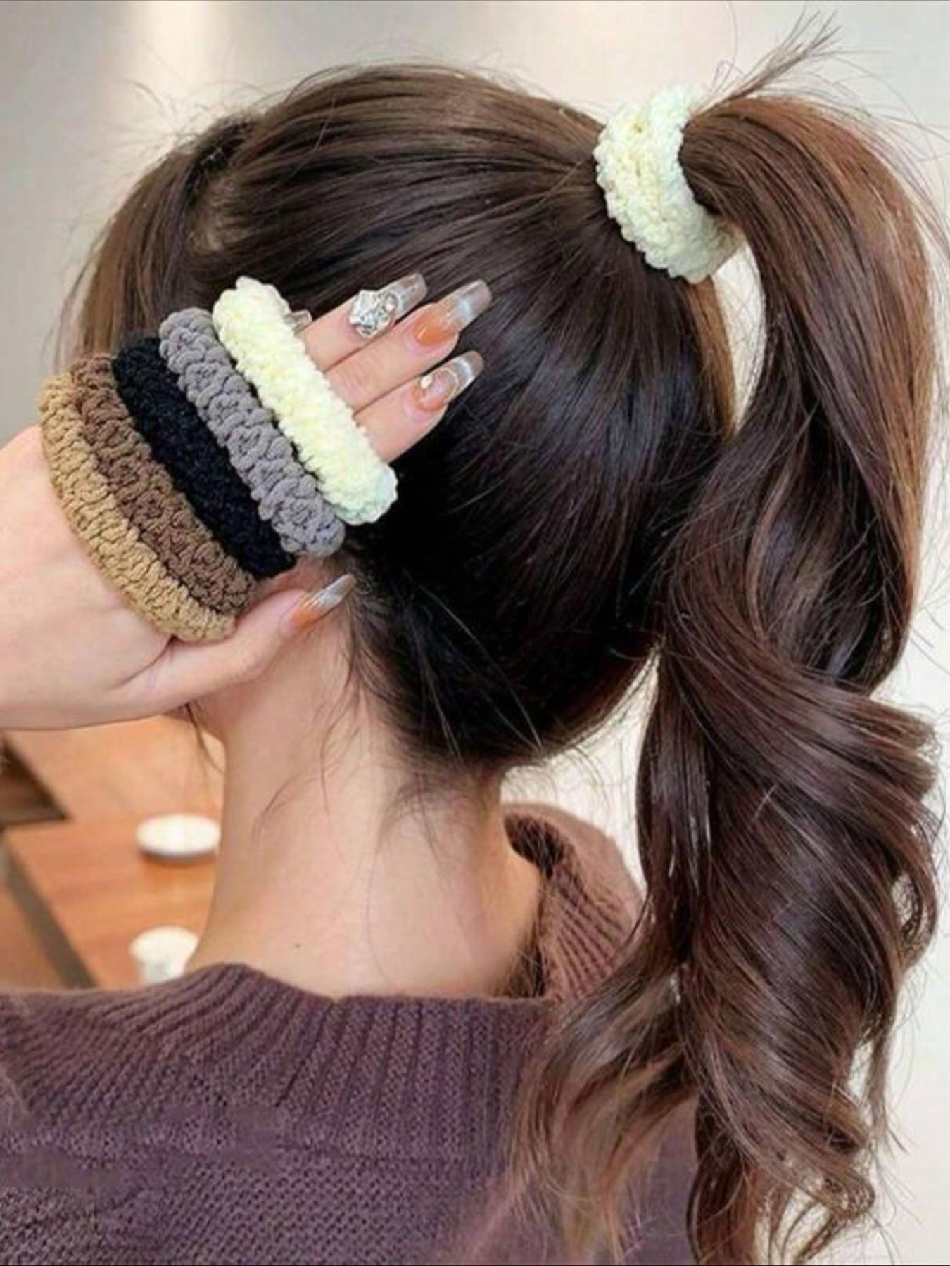 ヘアゴム No.85 女性用ヘアゴム5個セット、伸縮性あり・耐久性、カラーバリエーション