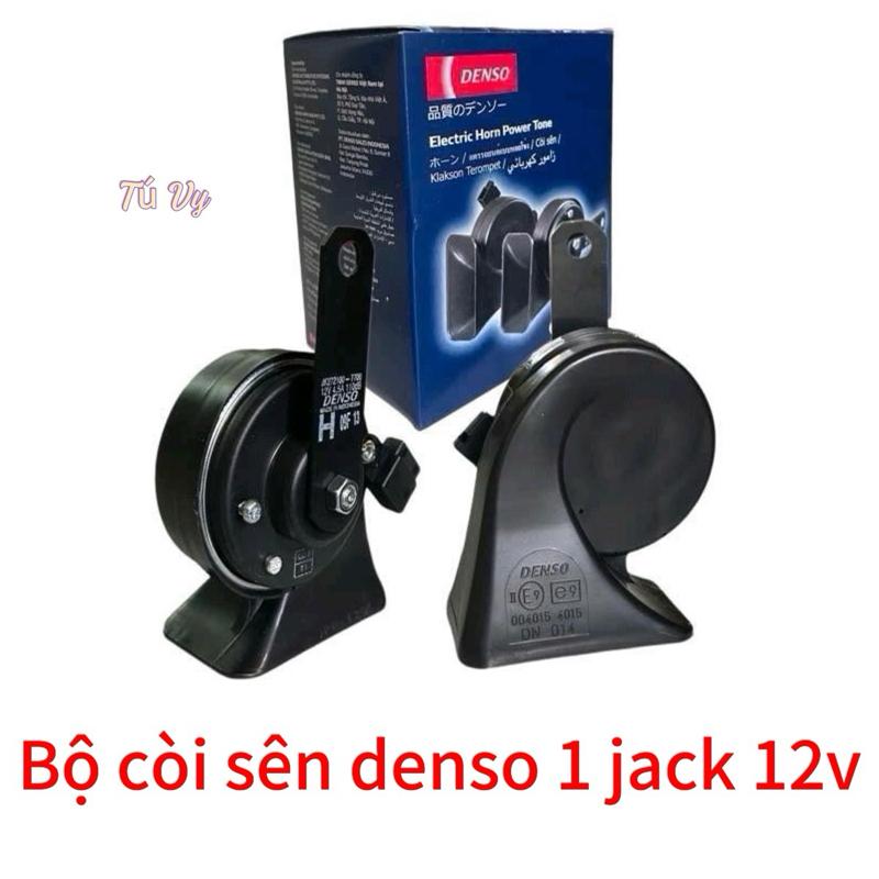 Denso Bộ 2 Còi Ô Tô Chính Hãng 12V Âm Thanh Rõ Ràng Dành Cho Xe Từ 4 Đến 16 Chỗ -Tú Vy còi denso 1 jack -Made In Indonesia