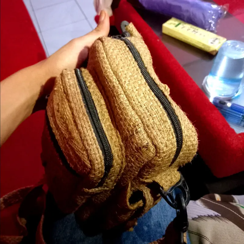 Tas karung Goni Tas Selempang Tas Waistbag Goni Pria Wanita 5
