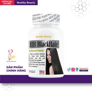 Viên uống HB Black Hair – Hỗ trợ giảm gãy rụng tóc, kích thích mọc tóc & duy trì mái tóc đen khỏe (60 viên – Made in USA – Date 15/02/2026)