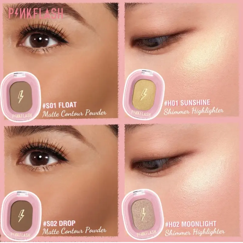 PINKFLASH Soft Pigment Face Contour | PF-F02 | PF - F02 | PINK FLASH - Kelontong Cantik 4