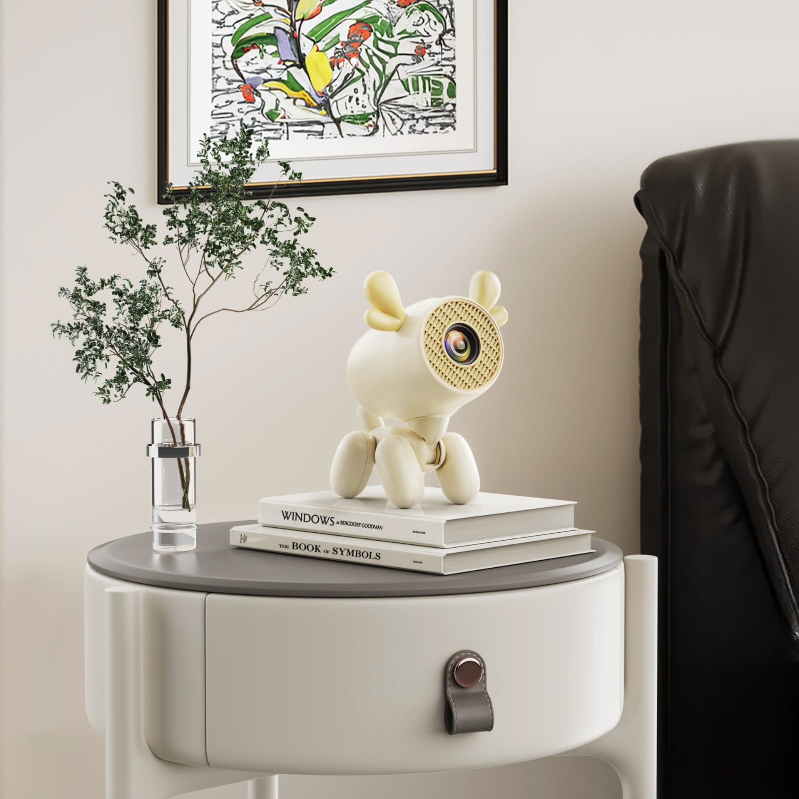Cute Puppy Android 13 built in mini Projector, has Netflix & YouTube app, remote.