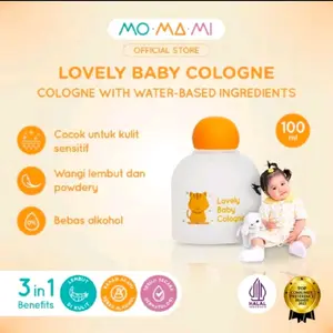 Momami Lovely Baby Cologne 100ml Parfum -Minyak Wangi Anak Bayi Bebas Alkohol Aman Untuk Kulit