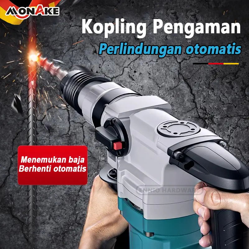 Mesin Bor Bobok 26mm Rotary Hammer Drill Impact Beton Tembok Listrik Bobok MK-810 MONAKE 5