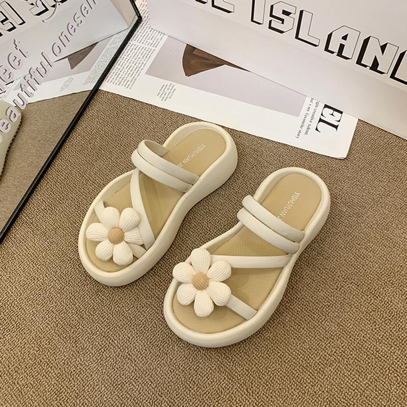 Dép nữ đi dạo cao cấp 2024 thời trang mùa hè dép đế dày chống trượt đa năng   Quai Hậu Đế Bằng Sandal Đồng