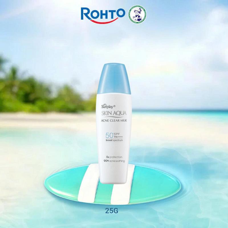 Sữa chống nắng dưỡng da ngừa mụn Sunplay Skin Aqua Acne Clear Milk SPF 50+, PA++++ 25g - Eco Vietnam
