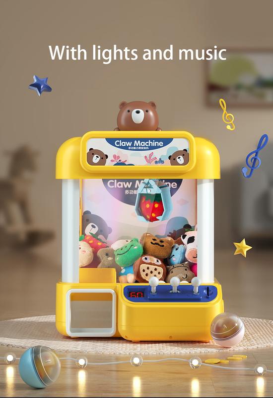 Product Introduction of Kids Mini Arcade Grabber- Claw machine Toy Doll Dispenser Crane Toy Great Gift for Birthday & Christmas -with LED Light -Fairy Tale 17