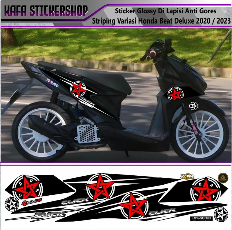 Product Introduction of Striping Tranparan honda beat deluxe sticker motif simple polet bintang styles 29